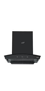 V-Guard MG30 60cm 1000m³/hr Curved Glass Electric Kitchen Chimney with ...