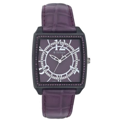 Buy Online Titan Quartz Analog Purple Dial Watch for Women - nc9864nl01 ...