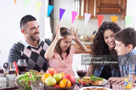 Family and friends having a party at home Minimalist