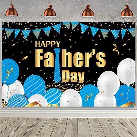 Amazon.com : Dydamud Happy Father's Day Backdrop Banner 5x3 ft Large ...