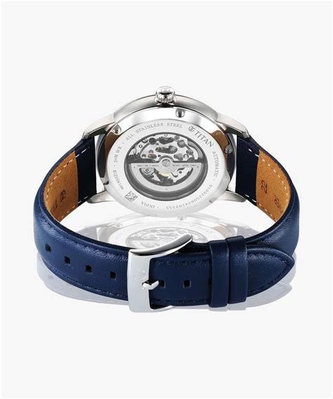 Titan Mechanical Automatic Titan Automatic Midnight Blue Dial Blue ...
