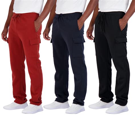 Real Essentials 3 Pack: Men's Tech Fleece Active Athletic Casual Open ...