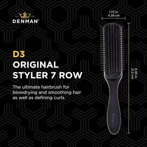 Buy Denman Original Styler, 7 Row for Detangling, Blow-drying, Styling ...