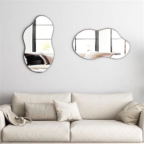 SHYFOY Modern Black Framed Wavy Wall Mirror for Living India | Ubuy
