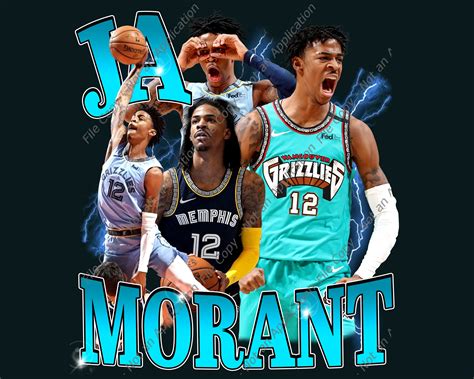 Ja Morant Png File , Tshirt Design , Bootleg Tee Design, Ready to Print ...