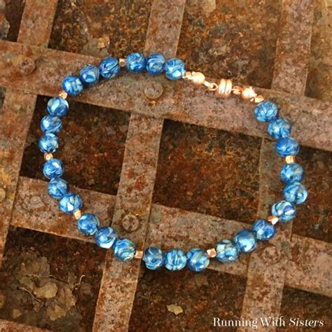How To Make An Easy Beaded Bracelet - Running With Sisters