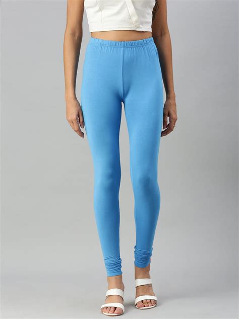 Prisma Churidar Leggings in Peacock Blue - Trendy and Comfortable