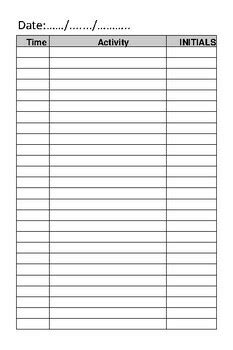 Image result for Daily Activity Log Book Template