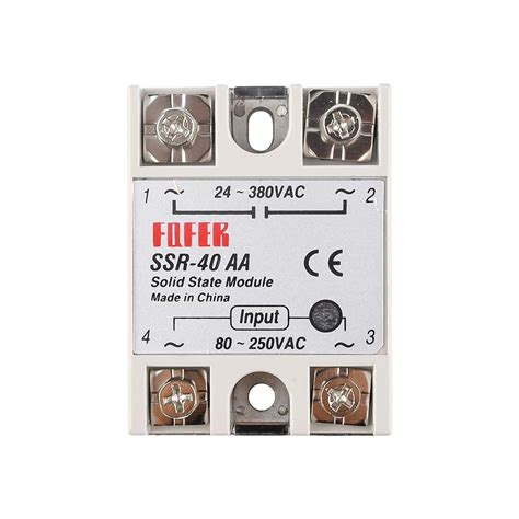 xcluma Solid State Relay SSR-40AA 40A 80-250V AC TO 24-380V AC SSR 40AA ...