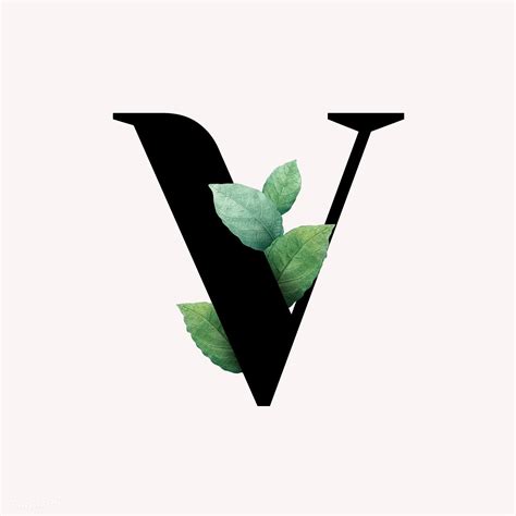 Botanical capital letter V illustration | premium image by rawpixel.com / Aum / Donlaya / Kappy ...