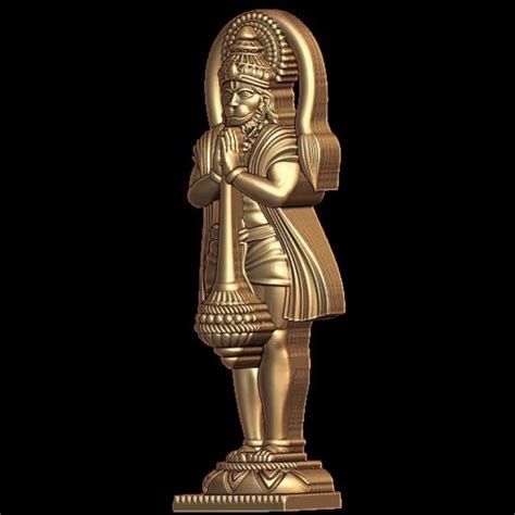 Divine Hanuman 3D Model STL - Intricately Designed Art Piece