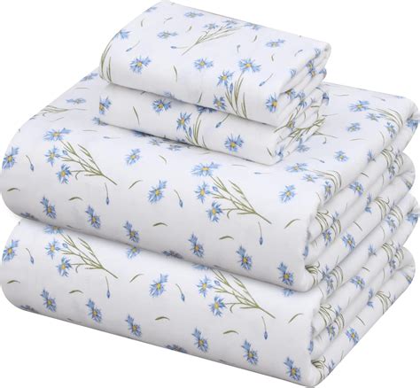 Amazon.com: ZOYER Flannel Sheets Queen Size - 100% Cotton Double ...