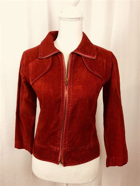 Vintage 1960s Sears Red Corduroy Jacket | 1960 fashion, 1960s fashion ...