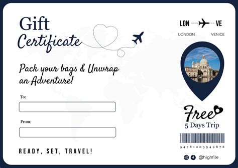 Free Printable Travel Gift Certificates - Totally Free Printables