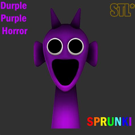STL file STL Sprunki Incredibox Durple Purple Horror STL 3D Character ...