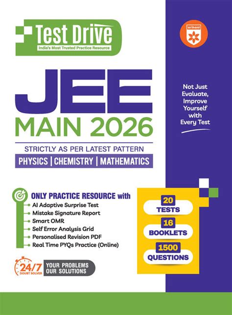 JEE Main 2026 Test Drive | Physics, Chemistry & Maths | 20 Tests, 16 B ...