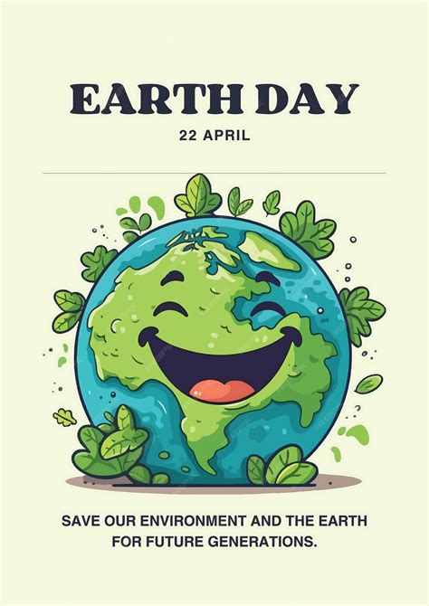 Premium Vector | A poster for earth day with a green planet and the ...
