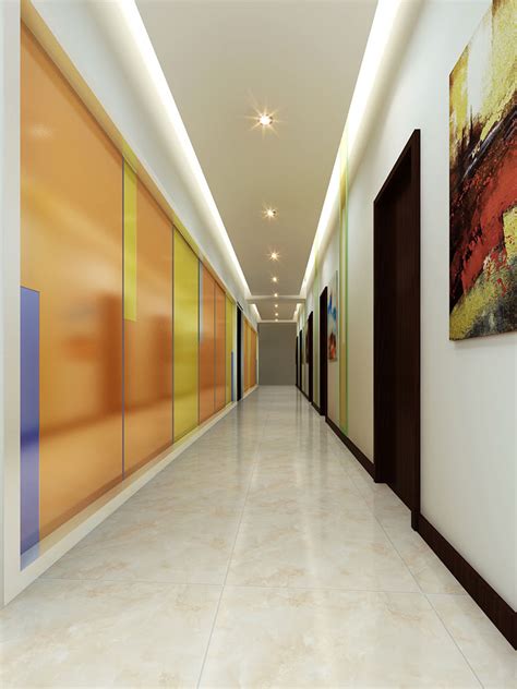 办公楼走廊设计 – 设计本装修效果图