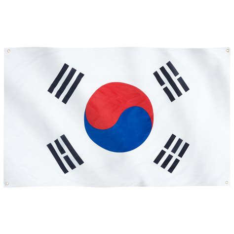 Buy Runesol South Korea , 91x152cm, 3ft x 5ft, 4 Grommets, Eyelet In ...