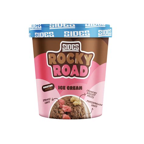 Sides Rocky Road Ice Cream Tub 500ml - Consort Frozen Foods