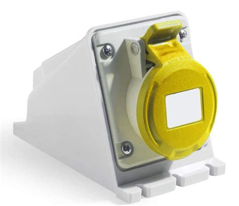 RS PRO | RS PRO, RS PRO IP44 Yellow Industrial Power Connector, Wall ...