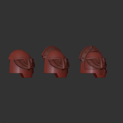 STL file Blood Angels terminator shoulder pads 🩸 ・3D printing model to ...