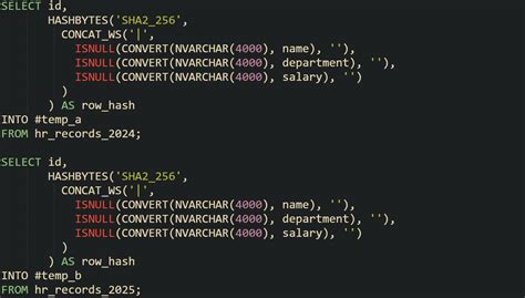 Image result for SQL Hash Comparison