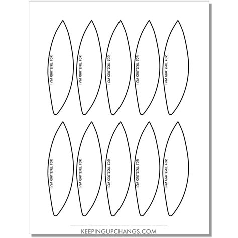 Turkey Feather Outline Template