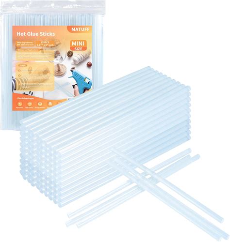 Amazon.com - MATUFF Mini hot Glue Gun Sticks – 120 Pcs Clear hot Glue ...