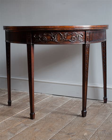 Georgian Card Table, carved table, games table, demi lune table ...