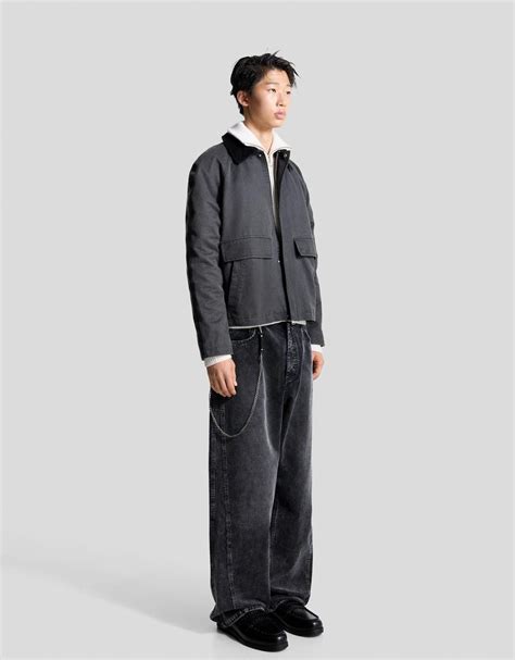 Waxed-effect jacket - Men | Bershka