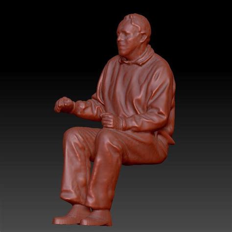3d Printed Figure - Male 043 - Seated - Etsy