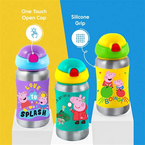 Buy Rabitat Peppa Pig Steelplay Bottle - Rainy Day - 350 ml from ...