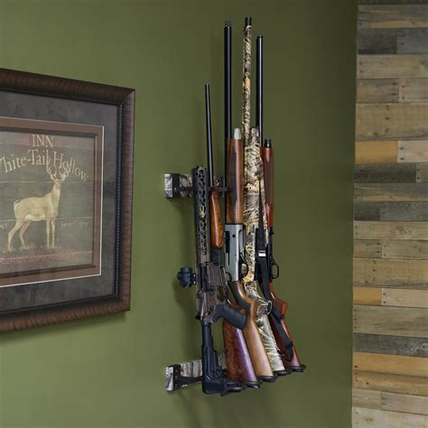 Wall Mount Gun Rack, Peak Season, Firearm Storage, Wood Gun Rack ...