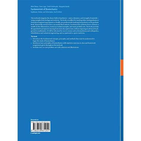 Fundamentals of Biomechanics: Equilibrium, Motion, and Deformation Book ...