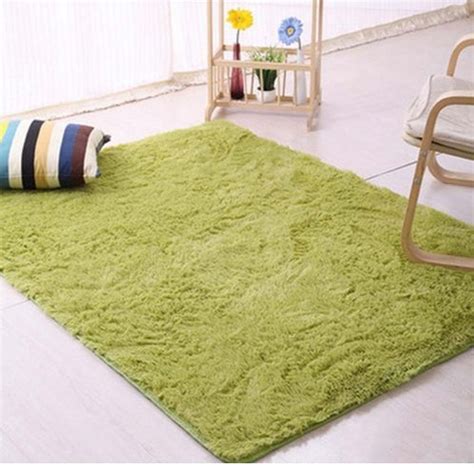 New Akira 50*80cm Non-slip Footcloth Soft Chenille Solid Shaggy Green ...