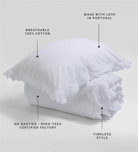 White Valerie 100% Cotton Pillowcase | Secret Linen Store