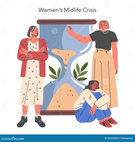 Women Midlife Crisis. Flat Vector | CartoonDealer.com #352646207