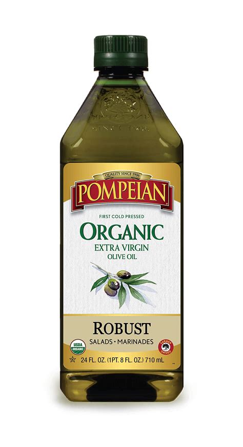 Pompeian USDA Organic Robust Extra Virgin Olive Oil, First Cold Pressed ...