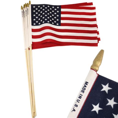 Amazon.com : GIFTEXPRESS Set of 24 Small American Flags on Stick ...