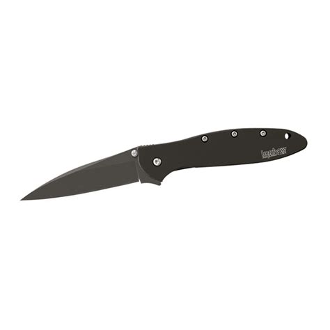Kershaw Knives [1660CKT] Ken Onion Leek Knife w Black Tungsten DLC ...
