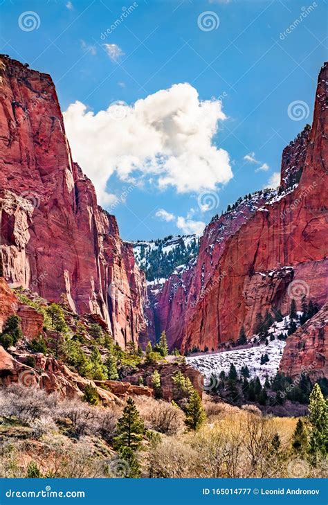 Landscape of Kolob Canyons in Utah, United States Stock Image - Image ...