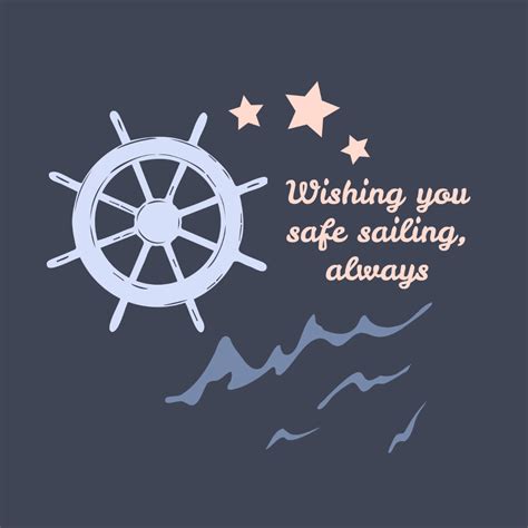 Free Navy Birthday Wishes Vector Template to Edit Online