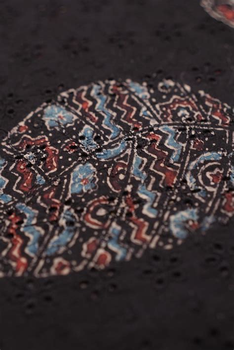 Hakoba Cotton Material TRF4342 Print 1 Black – Teresa Designers
