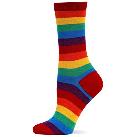 Hot Sox Womens Originals Bold Stripe Sock, Womens Shoe Size 4-10.5, Red ...