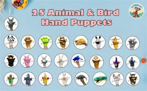 Buy CHI-CHIMPU TOYS Animal Hand Puppets for Kids Pack of 25 | Soft ...