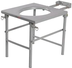 VISSCO Comfort Chair With Wall Mounted Commode, Plastic Seat, Stainless ...