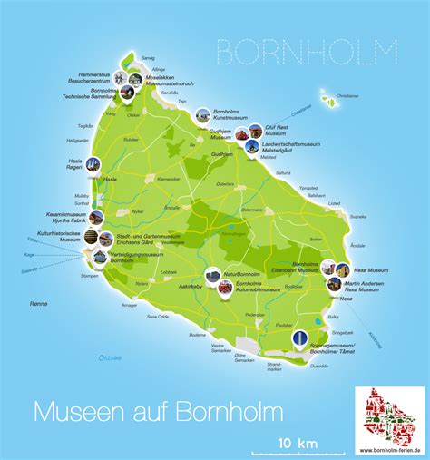 Karten Insel Bornholm, Landkarten von Bornholm - Bornholm-Ferien.de