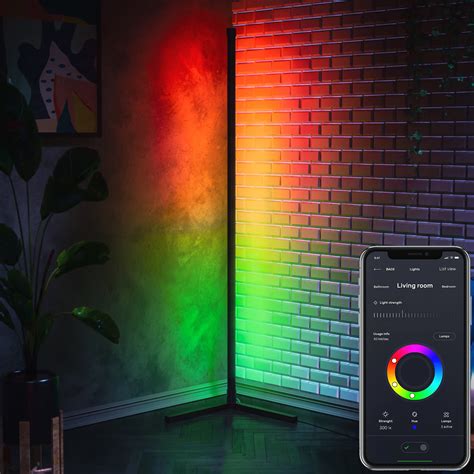 Corner Lamp RGB 60” Tall Lamp Corner Floor Lamp wth Bluetooth App ...