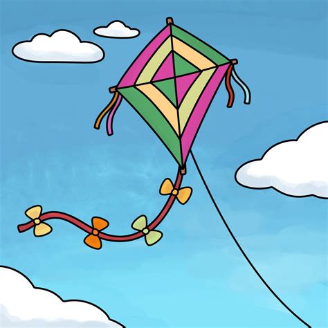 How to Draw a Kite - Drawing with Dawn